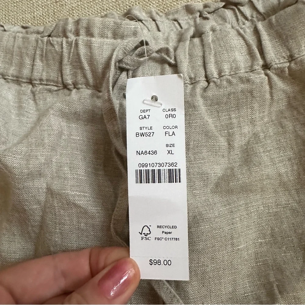 014/ bw527 j crew Soleil Linen Pants XL NWT - Picture 3 of 4